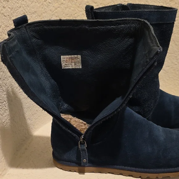 UGG Navy Suede Boots - Picture 7 of 8